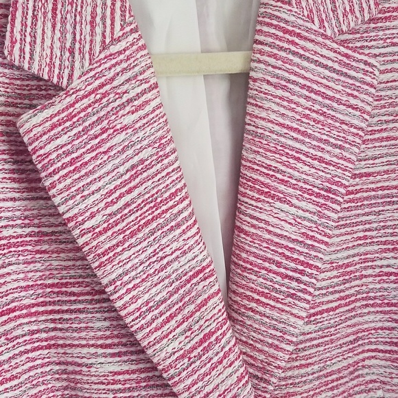 Tahari blazer pink and white tweed size 12-14 - Picture 1 of 6